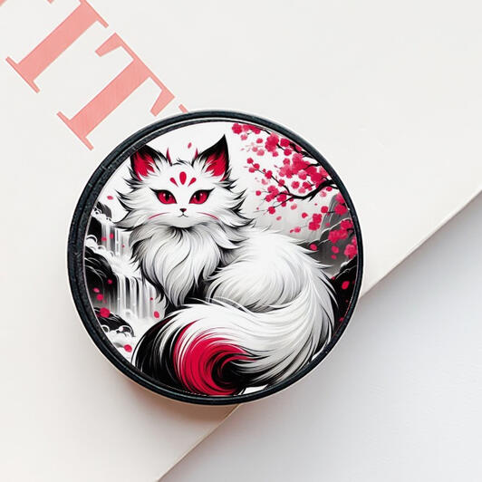 Watercolor Painting of a Japanese Kitsune Fox | Japanese Style Illustration