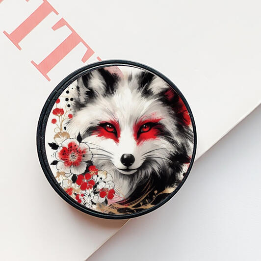 Watercolor Painting of a Japanese Kitsune Fox | Japanese Style Illustration